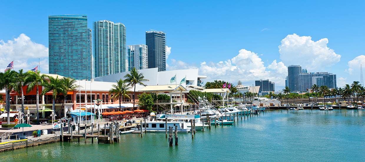 This is a stock photo. Bayside Marketplace in Miami, Florida.