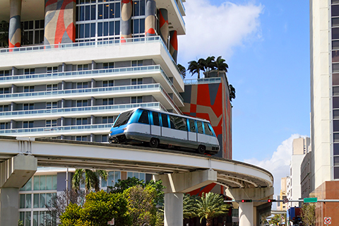This is a stock photo. The Miami Metro Mover. 