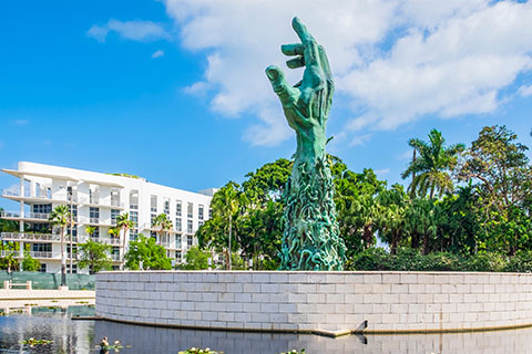 This is a stock photo. The Holocaust Memorial in Miami Beach, Florida.